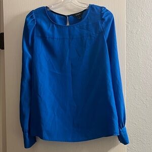 J. Crew Vibrant Blue Long Sleeve Blouse